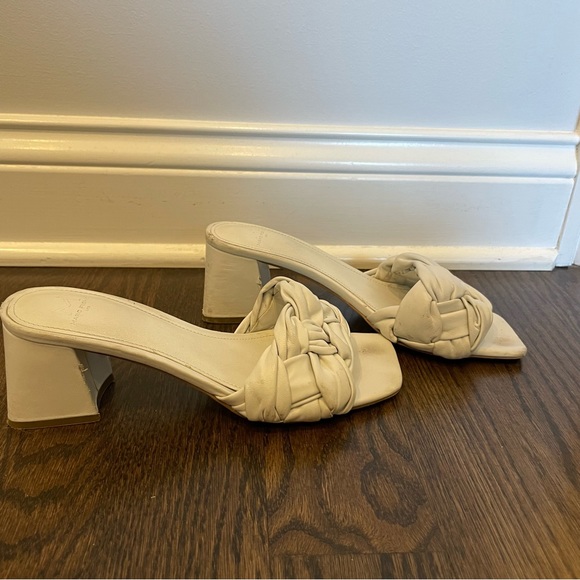 Marc Fisher Cerita white slip on heeled sandal - Picture 8 of 10
